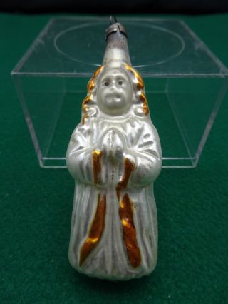 Vintage Angel Glass Figural Ornament 3 - 1/2”