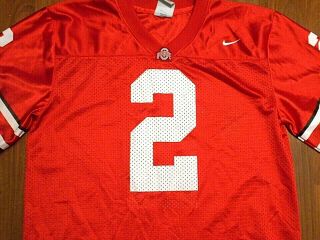 Vintage Ohio State Buckeyes 2 Football Jersey By Nike,  Youth Large,