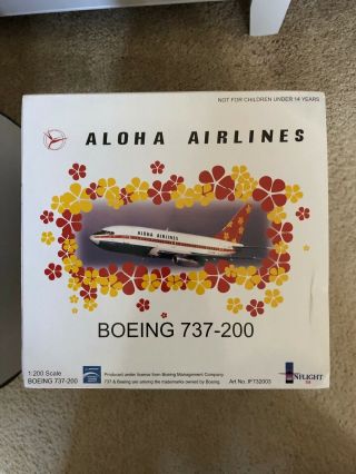 Inflight 200 Aloha Airlines Boeing 737 - 200 Funbird I N571gb If732003 1/200