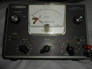 Vintage Heathkit Audio Generator Model Ig - 72 Plugs In Made In Usa (powers Up)