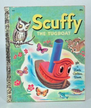 Vintage 1972 Little Golden Book Classic Scuffy The Tugboat