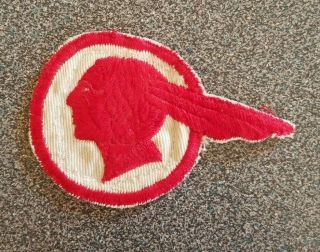 Vintage Red Pontiac Indian Head Logo Hat Shirt Jacket Automobile Patch
