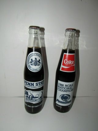 Penn State Coca Cola Bottles National Championships 1982 And 1986