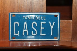 Vintage 1970s Tn Bicycle License Plate Tennessee Casey