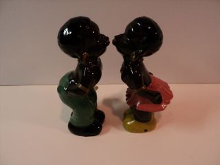 Vintage Black Americana Boy And Girl Figurines,  Made In Japan