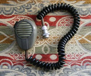Art Deco Vintage Shure Push To Talk Microphone W/cable Ham Cb 4 - Pin Industrial