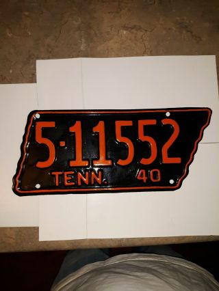 1940 Tennessee State License Plate