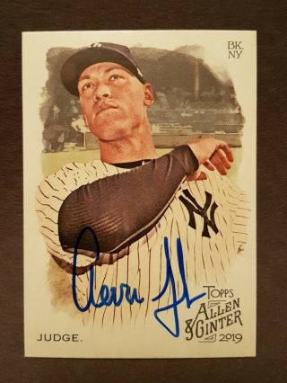 2019 Topps Allen And Ginter Aaron Judge 200 - Signed Auto Yankees