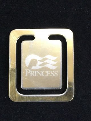 Princess Cruises Book Mark Gold Tone Cruiseline Logo