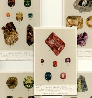 Vintage British Museum Postcards: Set Of 5 - Precious Stones Set D5