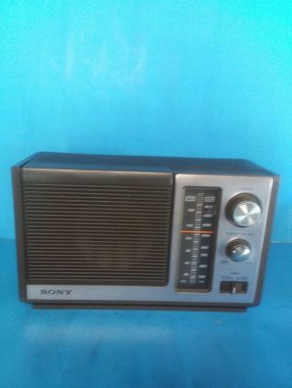 Vintage Sony Am/fm 2 Band Tabletop Radio Model Icf - 9530w (& Very)