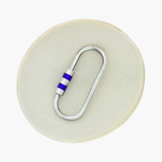 Goodbyebabylon / Sterling Silver Vintage Italian Enamel / Key Ring (16g)