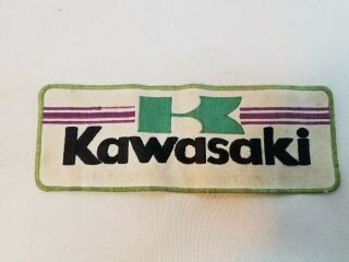 Kawasaki Patch,  Large Size,  Vintage,  10 3/4 " X 3 7/8 "