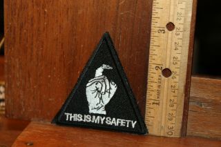 Novelty Embroidered Patch Sew On This Is My Safety Trigger Finger Gun