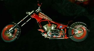 Black Widow Chopper Motorcycle Orange County