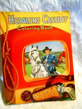 Vintage Western Hopalong Cassidy Coloring Book 1951 -