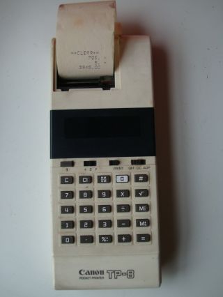 Vintage Canon Tp - 8 Pocket Printing Calculator,  Well
