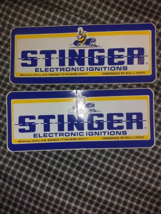 Stinger Electronic Ignitions Racing Auto Truck Parts Stickers Hot Rod Vintage