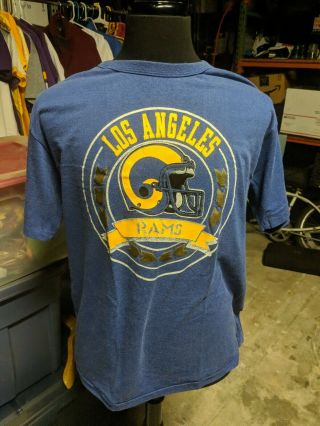 Vintage Los Angeles Rams Football T - Shirt 1980s