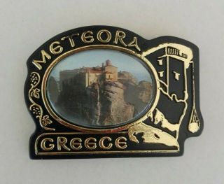 Vintage Meteora Trikala Souvenir Fridge Magnet Greece