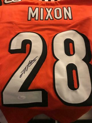 Joe Mixon Signed Auto Cincinnati Bengals Orange Jersey Jsa (sticker Only)