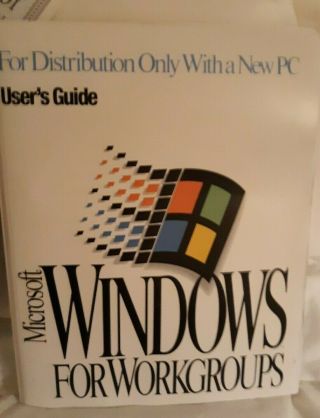 Vintage 1993 Microsoft Windows for Workgroups,  Ver.  3.  11,  on 5.  25 