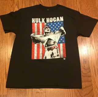 Hulk Hogan Usa American Flag Wwe Wwf Wcw Tna Men 