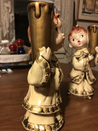 VTG CHOIR BOY Candle Holders PARMA by AAI Made in Japan 3