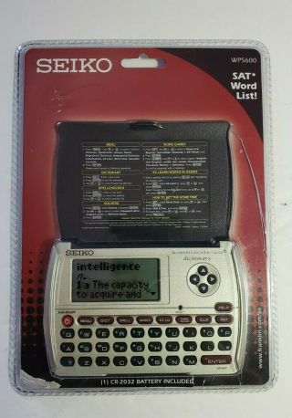 Seiko Wp5600 Vintage Electronic Pocket Dictionary Study Carb Counter Sat Metric