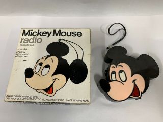 Vintage Disney Productions Philgee Mickey Mouse Transistor Radio (a5)