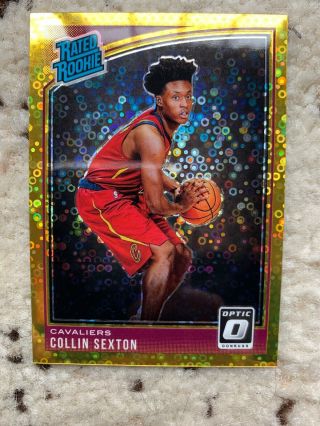 2018 - 19 Optic Basketball Collin Sexton Rated Rookie Gold Prizm Sp 1/10 Cavaliers