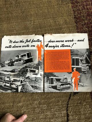 Vintage Allis Chalmers HD - 14 Crawler Tractor Dealer ' s Sales Brochure 31 Pages 3