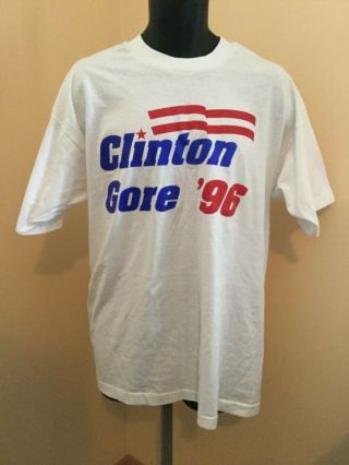 Vintage Clinton Gore 96 Presidential Campaign T - Shirt Xl