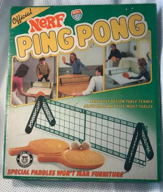 Nerf Vintage Ping Pong Game 1982 Complete Parker Brothers