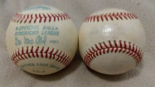 Rawlings Official Major League Baseball And Vintage Official American League.