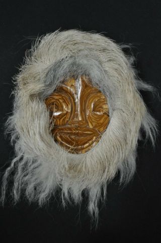 Vintage Decorative Alaskan Spirit Mask W/wood Face