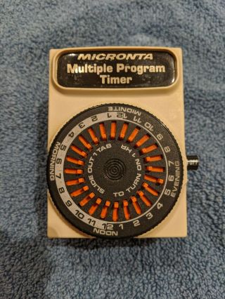 Vintage Micronta 63 - 864 Plug - In Multiple Program Timer - 24 Hour,  15 Amp
