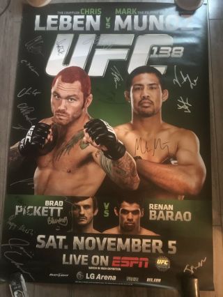 The Ultimate Fighter Team Carwin Vs Team Nelson Sbc Poster,  Signed By Card,  Ufc