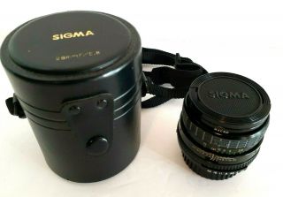 Vintage Sigma Mini Wide F/1:2.  8 28mm Multi Coated Macro Lens Pentax K Mount L6