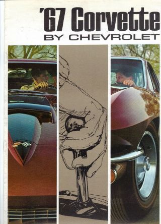 Vintage 1967 Chevrolet Corvette Sales Brochure Stingray 327 427