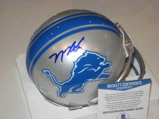 T.  J.  Hockenson Signed Detroit Lions Mini - Helmet,  Beckett