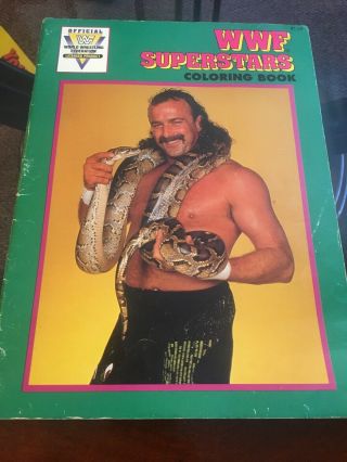 Vintage 1991 Wwf Superstars Coloring Book Jake The Snake Roberts Cover