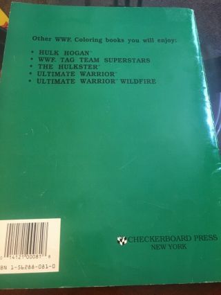 Vintage 1991 WWF SUPERSTARS COLORING BOOK JAKE THE SNAKE ROBERTS COVER 2
