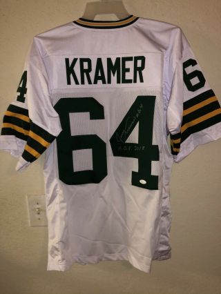 Jerry Kramer Signed Autographed Custom Jersey Green Bay Packers Jsa Cert Hof