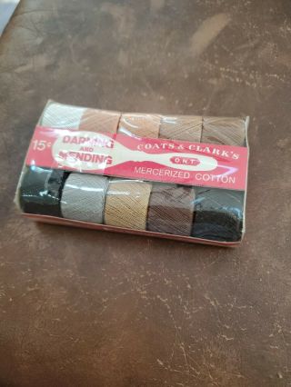Vintage J & P Coats Darning And Mending Cotton Thread Set - 10 Qty /