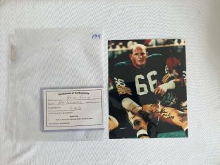 Packers Ray Nitschke Autograph 8x10 Photo W/ Hof 1978