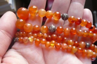 Vintage Scottish Carnelian Agate And Silver Necklace