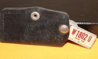 Vintage Advertising Leather Keychain Fob 