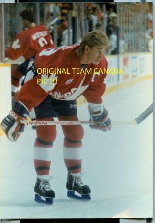 1991 Wayne Gretzky Nhl Edmonton Oilers = Team Canada Media 5x7 Photo