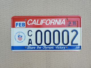 Los Angeles California - Olympic - License Plate Ca 00002